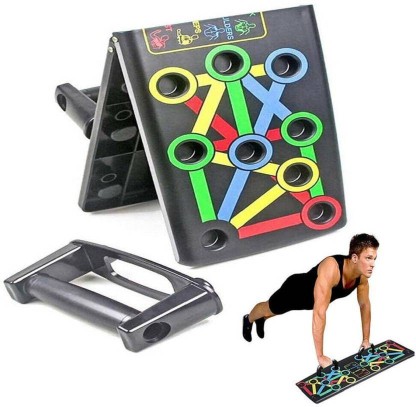nobrand Push Up Board System with Pull Rope Portable Mens Chest Body Building Exercise Tools Detachable Fitness Workout Push-up Stands for Home/Gym 