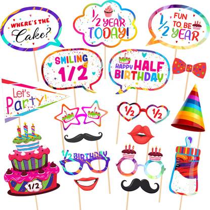 Zyozi 18 Piece Half Birthday Photoshoot Props Half Birthday Props For Baby Girl 1 2 Birthday Zyozi 18 Piece Half Birthday Photoshoot Props Half Birthday Props For Baby Girl 1 2 Birthday