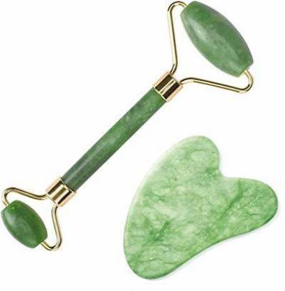 Eseekers Jade Roller and Gua Sha Set Jade Roller & Gua Sha Skin Scraper – Natural Facial