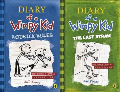 Set Of 2 Two Books Of Diary Of A Wimpy Kid By Kinney Jeff Rodrick Rules The Last Straw Buy Set Of 2 Two Books Of Diary Of A Wimpy Kid By