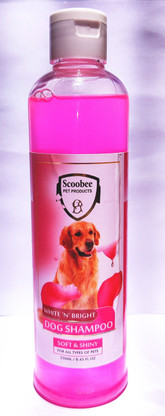 white and bright dog shampoo