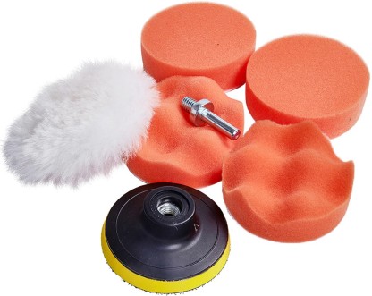 LoveStory 22 Pack Polishing Pads Buffing Sponge Woolen Polishing Waxing Buffing Pad Kit with M10 Drill Adapter 3/80mm for Car Polisher 