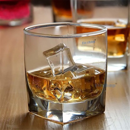 Whiskey Glasses Old Fashioned Crystal Clear Gift Set of 4 Scotch Bourbon Drinking Cups 