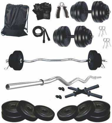 Up Growth 10 Kg Home Gym Curl Rod, Dumbbells Rod with Gym Accessories Home Gym Combo Gym & Fitness Kit