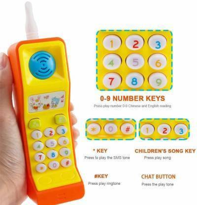 XLR8 Funny Mobile Phone for Kids, Early Education Toys with Music and Light  - Funny Mobile Phone for Kids, Early Education Toys with Music and Light .  Buy mobile phone toys in