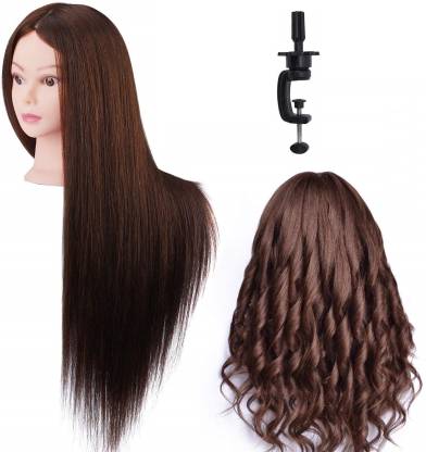 D-DIVINE Dummy/Mannequin Head Heatproof Fiber Upto 180 Degree 28-30 inch  Long Styling Training Head Cosmetology Doll Head dressing for Cutting  Braiding Practice with Free Clamp Hair Extension Price in India - Buy
