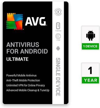AVG AntiVirus for Android - Ultimate 1 PC 1 Year Mobile Security (Email  Delivery - No CD)