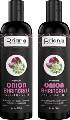Briana Professional Onion Bhringraj Oil for Hair Regrowth & Hair Fall Control Hair Oil - 200 ml (Pack of 2) Hair Oil - Price in India, Buy Briana Professional Onion Bhringraj Oil Briana Professional Onion Bhringraj Oil for Hair Regrowth & Hair Fall Control Hair Oil - 200 ml (Pack of 2) Hair Oil - Price in India, Buy Briana Professional Onion Bhringraj Oil