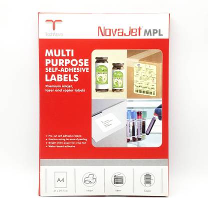 Novajet Novajet Multipurpose Self-Adhesive Labels - MPL 01P ...