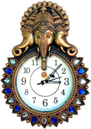Khatu Crafts Analog 34 cm X 24 cm Wall Clock