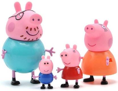 TUSHIKA CUTE CARTOON PEEPA PIG, GORGE PIG, MUMMY PIG AND DADDY PIG MINI  FAMILY FOR ALL KIDS - CUTE CARTOON PEEPA PIG, GORGE PIG, MUMMY PIG AND DADDY  PIG MINI FAMILY FOR