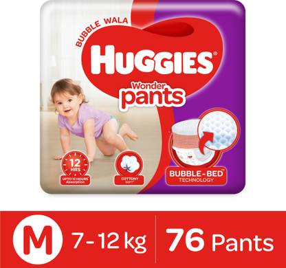 Huggies Wonder Pants With Bubble Bed Technology M Buy 76 Huggies Pant Diapers For Babies Weighing 12 Kg Flipkart Com