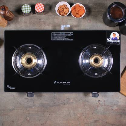WONDERCHEF Zest Glass, Stainless Steel Manual Gas Stove