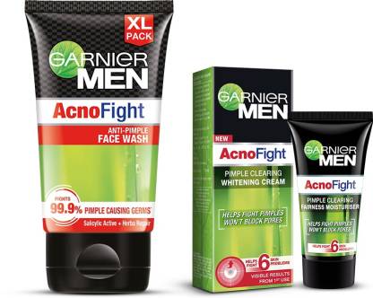 Garnier Men Acno Fight Pimple Clearing Facewash,150g + Acno Fight AntiPimple Moisturiser 45g Face Wash  (195 g)