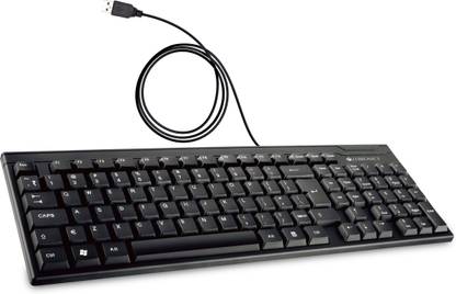 ZEBRONICS K-35 Wired USB Multi-device Keyboard  (Black)