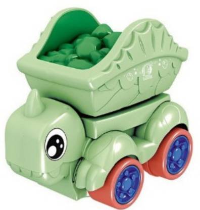 FLICK IN High Speed Friction Powered Dinosaur Press Head and Go Monster  Truck Toys, Push &