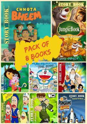 English Story Books For Kids With Activity Puzzle ( Pack Of 8 Books ) -  Children Cartoon Characters Illustrated