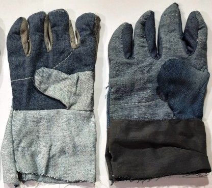 jeans fabric gloves