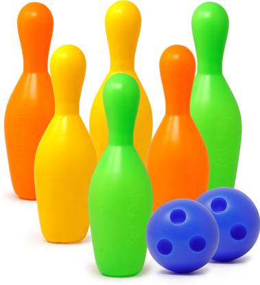 FIDDLERZ Bowling Game Set with 6 Pin Bottles & 2 Balls ...