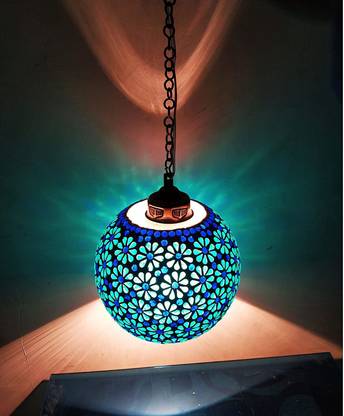 Rishabh Home Decoration Glass Blue Mosaic Hanging Pendant Ceiling Chandelier Light Lamp For Living Room Homes Decor Bedroom Jhumar Lighting Pendants In India - Hanging Ceiling Lamps For Bedroom Rishabh Home Decoration Glass Blue Mosaic Hanging Pendant Ceiling Chandelier Light Lamp For Living Room Homes Decor Bedroom Jhumar Lighting Pendants In India - Hanging Ceiling Lamps For Bedroom