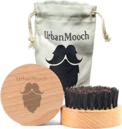 UrbanMooch 100% Boar Bristle with Beechwood Handle Round Beard Brush &  Mustache Brush - Price in India, Buy UrbanMooch 100% Boar Bristle with  Beechwood Handle Round Beard Brush & Mustache Brush Online