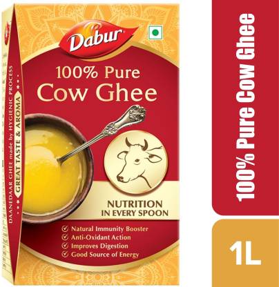 [Buy 5 @ Rs.532 each] Dabur 100% Pure Cow Ghee 1 L Tetrapack