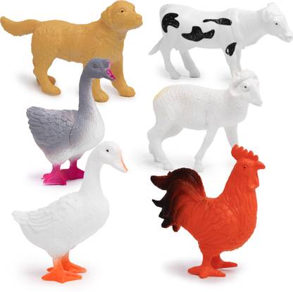 FIDDLERZ Pack Of 6 Animal Farm Toy for Kids Mini Farm Animal Toy Set Realistic Animal Figures Toys for Kids - Pack Of 6 Animal Farm Toy for Kids Mini Farm Animal FIDDLERZ Pack Of 6 Animal Farm Toy for Kids Mini Farm Animal Toy Set Realistic Animal Figures Toys for Kids - Pack Of 6 Animal Farm Toy for Kids Mini Farm Animal