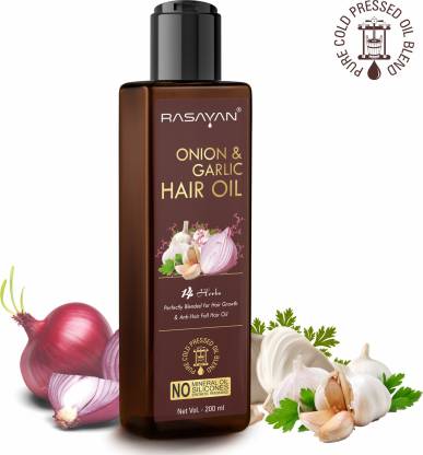Rasayan Onion & Garlic Hair Oil 14 Herbs perfectil Blended For Hair Growth  & anti - Hair Oil - Price in India, Buy Rasayan Onion & Garlic Hair Oil 14  Herbs perfectil