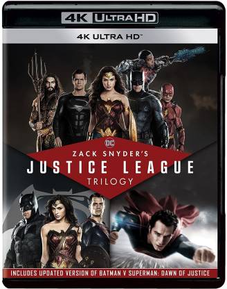 Zack Snyder's Justice League Trilogy: Superman: Man of Steel + Batman v  Superman: Dawn of Justice + Zack Snyder's Justice League (4K UHD) (4-Disc Box  Set) Price in India - Buy Zack
