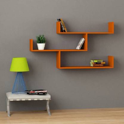 Artfactscrafts Home Decor Wall Shelves Number Of 3 Color Orange Mdf Medium Density Fiber Shelf In India - Home Decor Shelves Ideas Artfactscrafts Home Decor Wall Shelves Number Of 3 Color Orange Mdf Medium Density Fiber Shelf In India - Home Decor Shelves Ideas