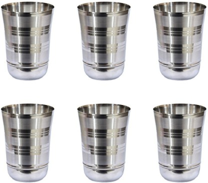 Stainless Steel Tableware Drinkware Tumbler Drinking Glasses Set Of 6 