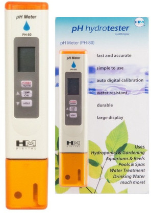 HM DIGITAL PH-metro portatile acqua resistente allacqua PH-80 qualita Tester penna con ATC per coltura idroponica giardinaggio acquari Reef piscine Terme acqua trattamento acqua potabile 
