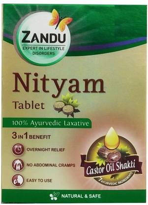 Zandu Nityam Ayurvedic Vati 10 TAB ( PACK OF 10 ) Price in India - Buy ...