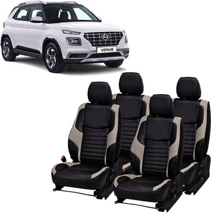 AutoSafe PU Leather Car Seat Cover For Hyundai Venue Price in India ...