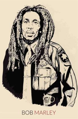 Bob Marley Sketch Art Poster Paper Print - Music posters in India - Buy  art, film, design, movie, music, nature and educational  paintings/wallpapers at 
