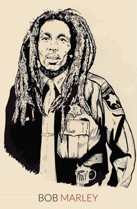 Bob Marley Sketch Art Poster Paper Print - Music posters in India - Buy art, film, design, movie, music, nature and educational paintings/wallpapers at Bob Marley Sketch Art Poster Paper Print - Music posters in India - Buy art, film, design, movie, music, nature and educational paintings/wallpapers at
