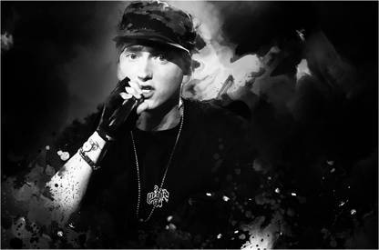 Eminem Black & White Music Poster Paper Print - Music posters in India -  Buy art, film, design, movie, music, nature and educational paintings/ wallpapers at 