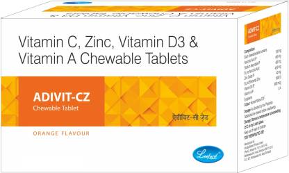 Leeford Adivit Cz Vitamin C A D3 Zinc Orange Flavor Chewable Tablets Pack Of 4 Price In India Buy Leeford Adivit Cz Vitamin C A D3 Zinc Orange Flavor