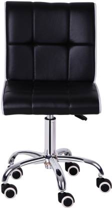 Da URBAN Cadbury Black & White (Wheels) (Set of 2) Leatherette Office Visitor Chair  (Black, Set of 2, DIY(Do-It-Yourself))
