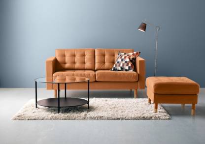 Ikea Vitty Glass Coffee Table In, Ikea Orange Leather Sofa Bed Black