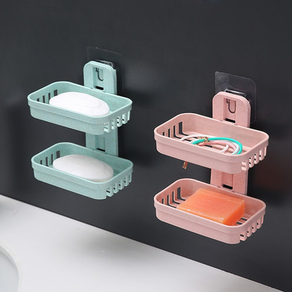 Assorted Colors 2PC Soap Case Holder Container Box for Bathroom 
