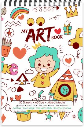 ESCAPER Cartoon Doodles Theme Sketch Book (A5 Size - 100 Pages) | Artist  Sketch Pads | Artist Drawing Book | Art Book For Artist Sketch Pad Price in  India - Buy ESCAPER