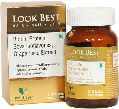 HealthBest LookBest HAIR, NAIL & SKIN (HNS) Multivitamin Tablets | Biotin | Isoflavones Price in India - Buy HealthBest LookBest HAIR, NAIL & SKIN (HNS) Multivitamin Tablets | Biotin | Isoflavones online at HealthBest LookBest HAIR, NAIL & SKIN (HNS) Multivitamin Tablets | Biotin | Isoflavones Price in India - Buy HealthBest LookBest HAIR, NAIL & SKIN (HNS) Multivitamin Tablets | Biotin | Isoflavones online at
