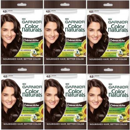 GARNIER Color Naturals Creme Riche Nourishing Hair Color ( Brown) 6 ,  Brown  - Price in India, Buy GARNIER Color Naturals Creme Riche  Nourishing Hair Color ( Brown) 6 , Brown