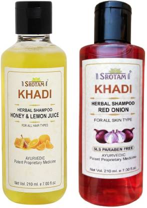 Srotam Herbal Onion Shampoo SLS & Paraben Free and Honey & Lemon Juice  Shampoo Pack of 2 - Price in India, Buy Srotam Herbal Onion Shampoo SLS &  Paraben Free and Honey