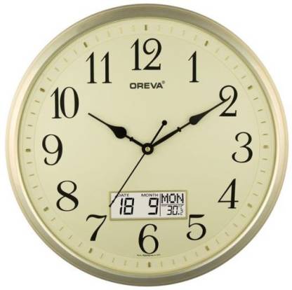 OREVA Analog 38.5 cm X 46 cm Wall Clock