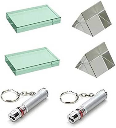 Erh India (Pack Of 2) Science Experiment Diy Kit 50 X 50 Mm Equilateral  Glass Prism,