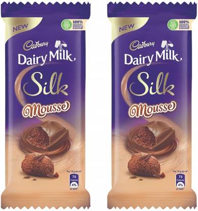 Cadbury Dairy Silk Mousse 50 Gram Pack of 2 Bars Price in India - Buy Cadbury Dairy Milk Silk Mousse 50 Gram Pack of 2 Bars online at Flipkart.com
