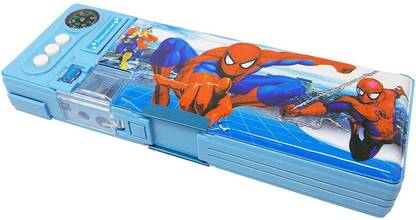 | Giftshub Compass with Dual Sharpener Superhero Cartoon Printed Pencil Box for Boys Art Plastic Pencil Box - Box | Giftshub Compass with Dual Sharpener Superhero Cartoon Printed Pencil Box for Boys Art Plastic Pencil Box - Box
