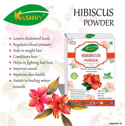 Kashvy Natural Hibiscus Flower Powder For Hair Care & Face Pack Price in  India - Buy Kashvy Natural Hibiscus Flower Powder For Hair Care & Face Pack  online at 